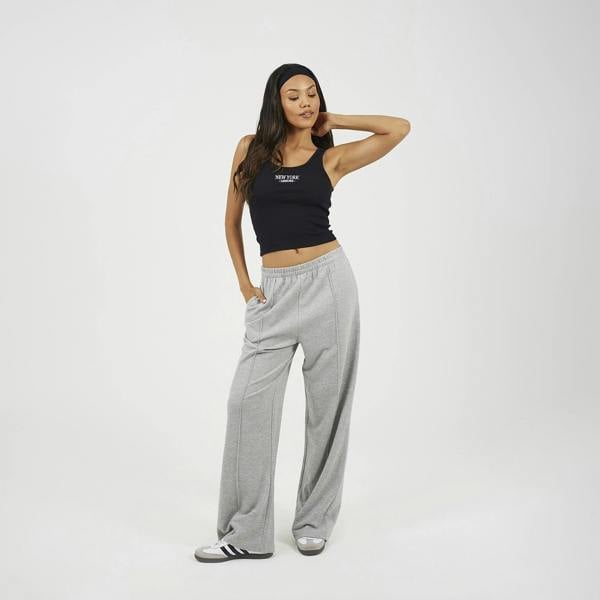 Brave Soul Grey Jersey Jogger With Seam Detail - Grey Image 3