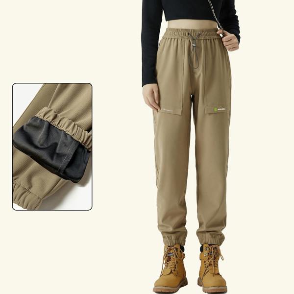 Anniou Women Outdoor Hiking Pants - Regular-Khaki