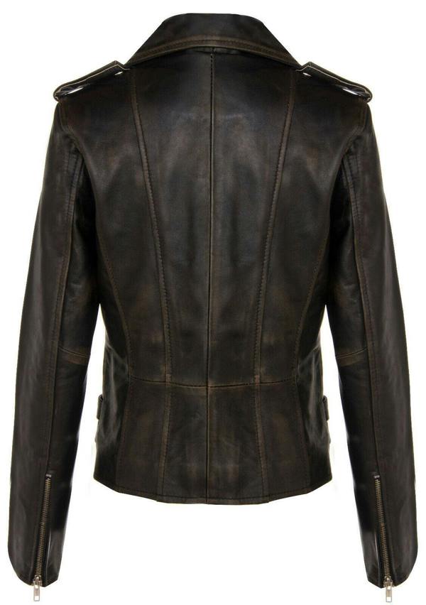 Infinity Leather Womens Leather Brando Biker Jacket - Orlando