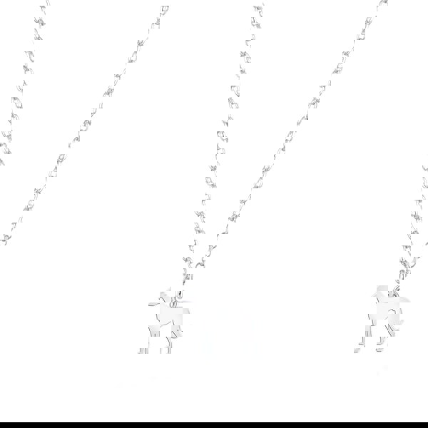 Italian Greyhound Silhouette Silver Necklace - Personalised - MYLEE London