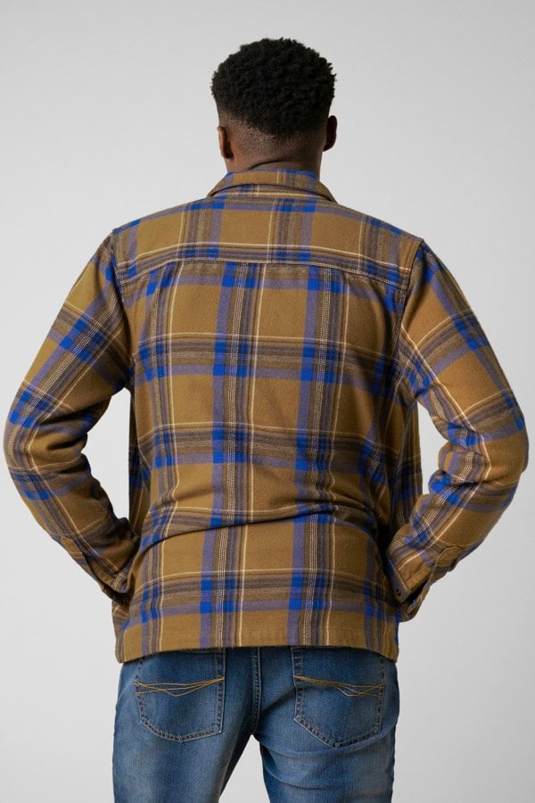 ENORSIA Men's Yarn Dyed Flannel Shacket