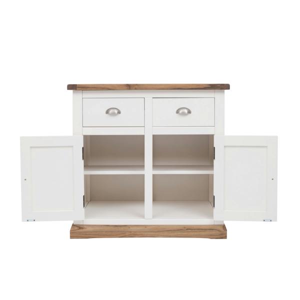 Cabinet Bits Tropea Off White 2 Drawer 2 Door Sideboard Chrome Cup Handle