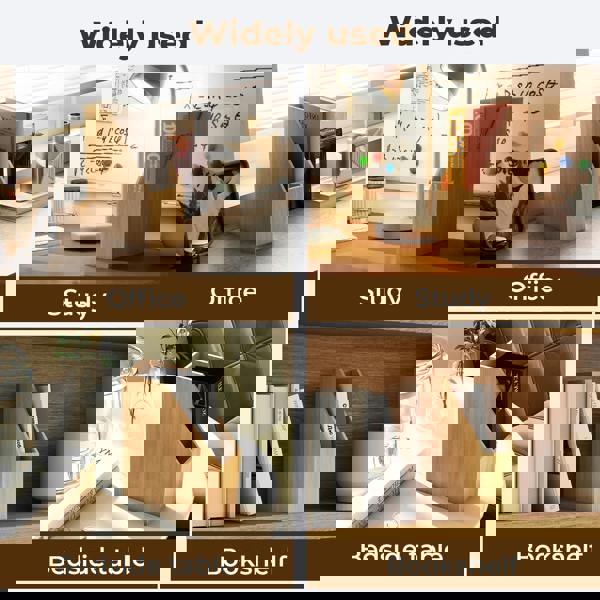 Levede Bamboo File Rack Wooden Magazine Holder A4 Document Office Desk Organiser