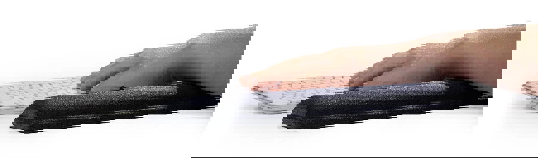 Durable Ergonomic Soft Touch Keyboard Gel Wrist Rest Support | 46 x 6 cm | Grey