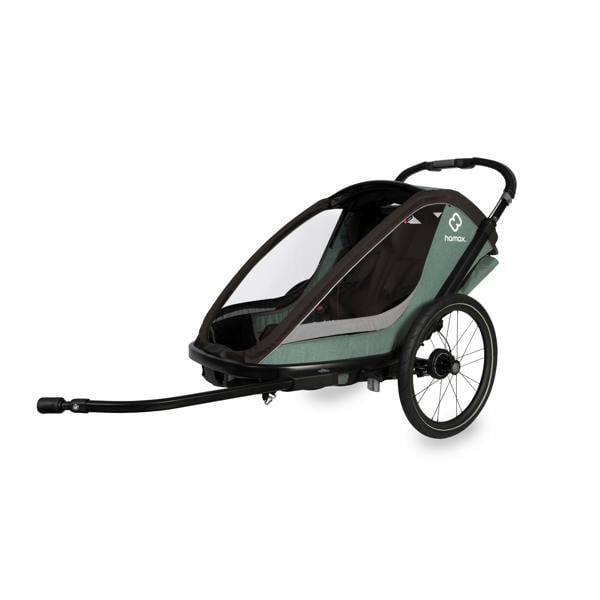Hamax Cocoon Twin Child Bike Trailer - Green/Black
