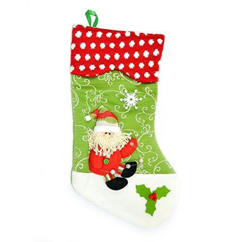 5cm Traditional Personalised Luxury Christmas Stocking Sack with 3D Top Decoration image 5