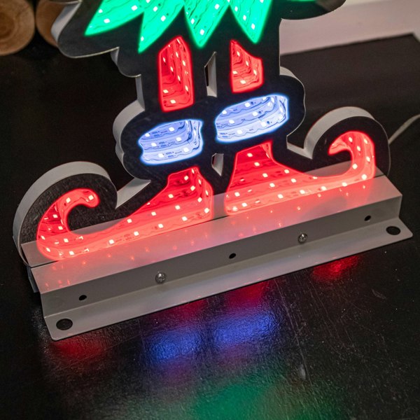 Samuel Alexander 60cm Infinity Elf in Red Boots on Metal Base with Green and Red LEDs