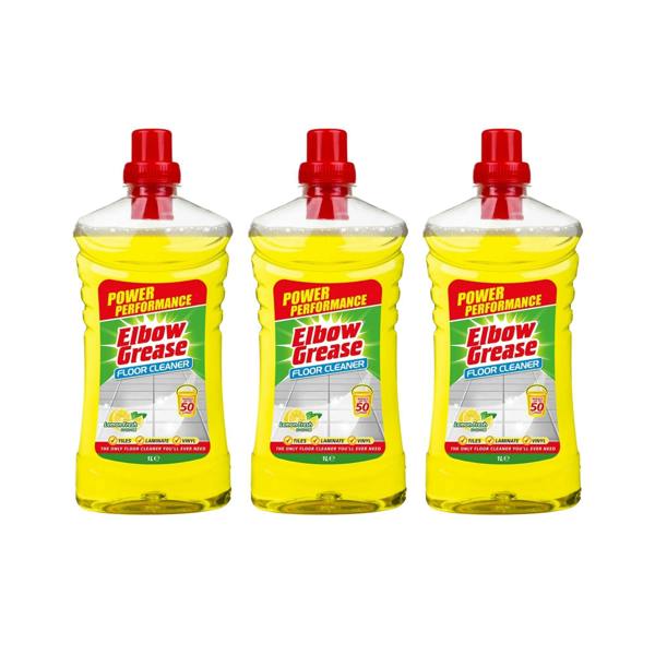 Elbow Grease 1L Lemon All Purpose Floor Cleaner x3