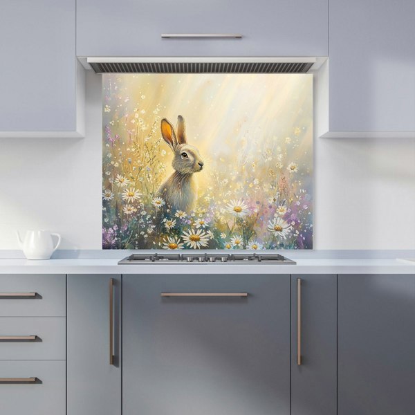 Warren Reed Rabbit in Meadow Glass Kitchen Splashback - 00011