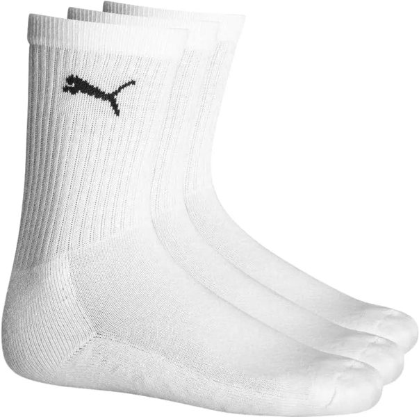 Puma 3-Pack Boys' Sports Socks, White