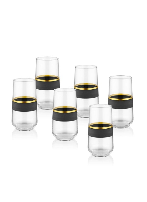 Rozi Glow Collection Highball Glasses (Set of 6)