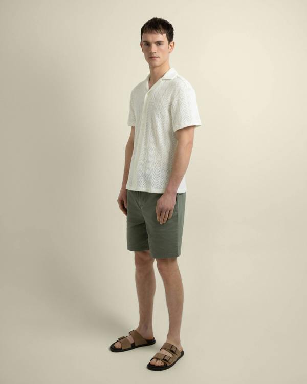 Larsson & Co Tait - Diamond Crochet Short Sleeve Shirt