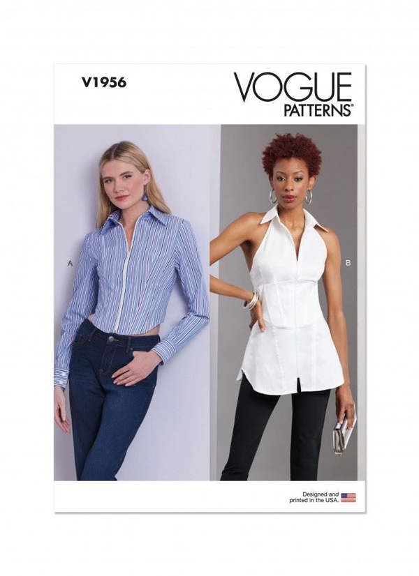 Vogue Sewing Pattern 1956, Tops for Women, A5 (6-8-10-12-14) - Intermediate