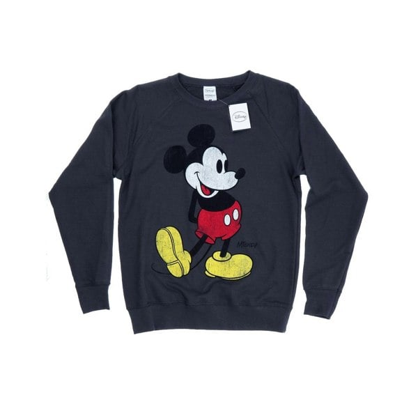 Disney Womens Mickey Mouse Classic Kick Sweatshirt - Dark Heather