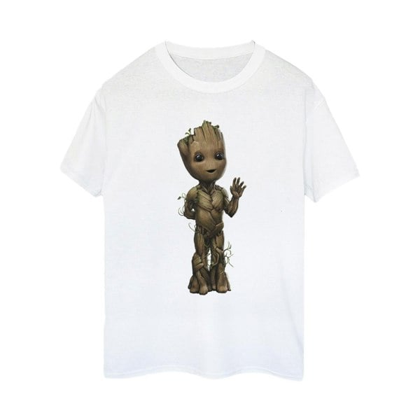 Marvel Womens/Ladies I Am Groot Wave Pose Cotton Boyfriend T-Shirt - White