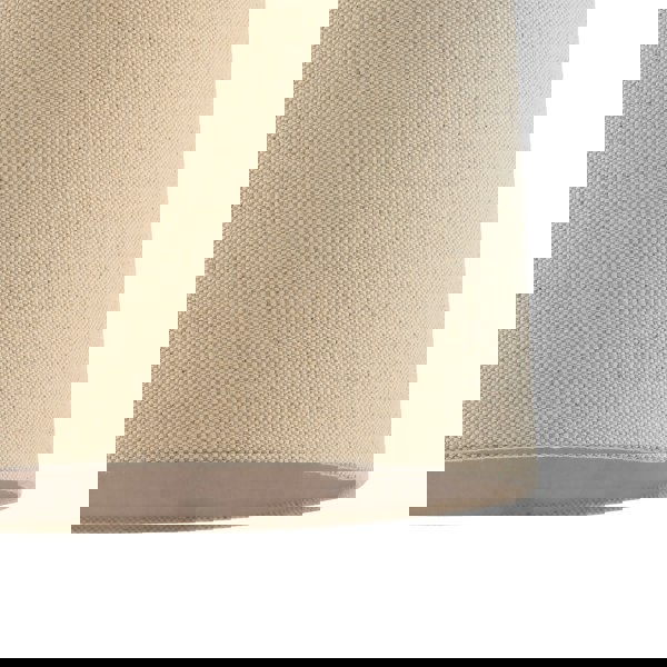 Light Taupe Oatmeal Linen Fabric Drum Lamp Shade with Cotton Lining Image 5