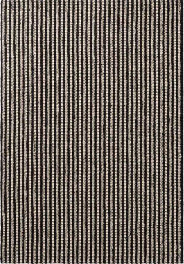 Textured black and white striped fabric pattern