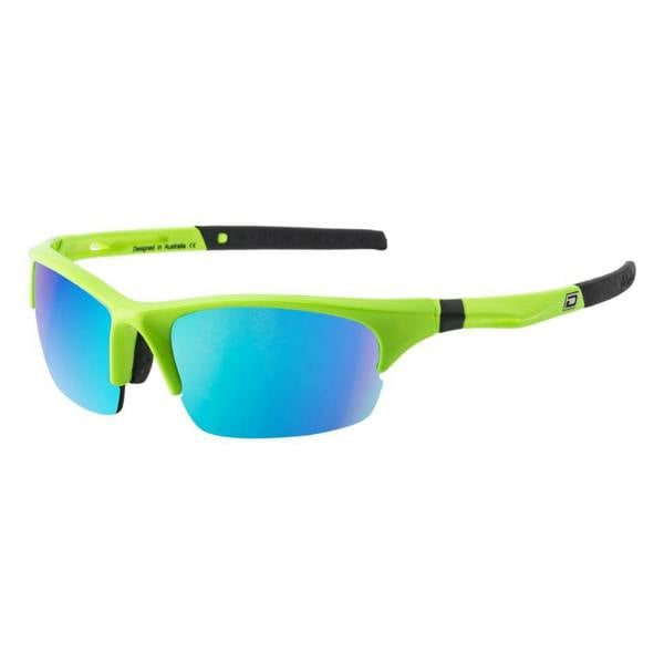 Dirty Dog ECCO - Fluro Green with Blue Fusion Mirror Lens