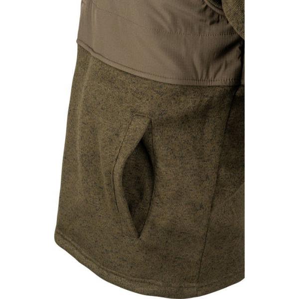 Jack Pyke snap neck pullover in olive green with pockets