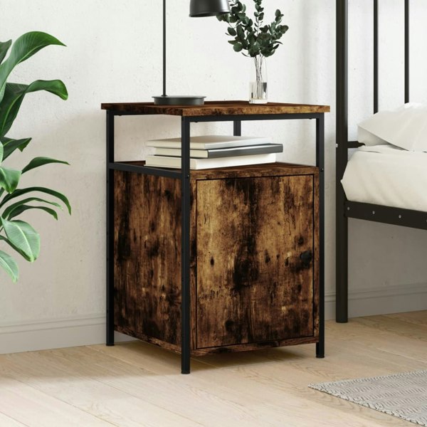Berkfield Bedside Cabinet Smoked Oak 40x42x60 cm Engineered Wood