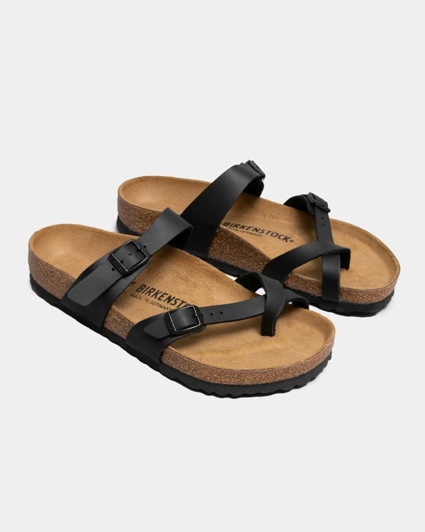Birkenstock Mayari Birko Flor Womens Sandals - Black - CHO - Designer Womens Sandals