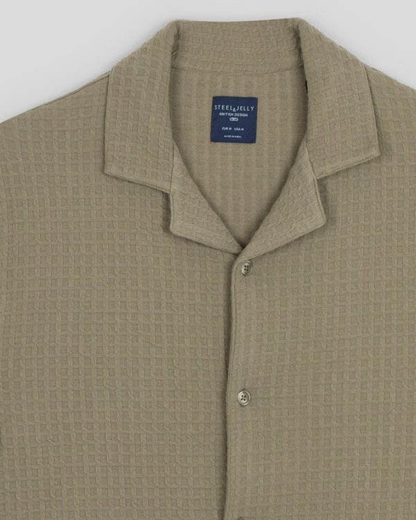Steel & Jelly Leyton - Check Texture Jersey Short Sleeve Shirt