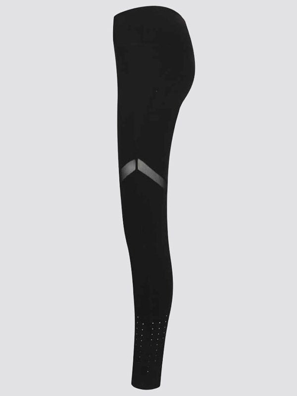 Tombo Mesh Panelled Women's Black Leggings