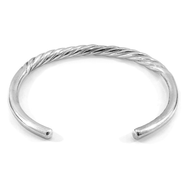 Anchor & Crew Haden Half Rope Wayfarer Silver Bangle