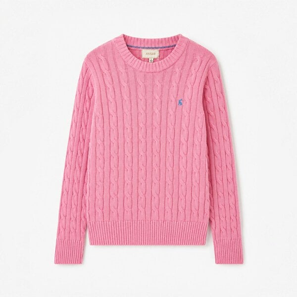 Joules CLASSIC CABLE Sweaters Sweatshirt   in  Pink
