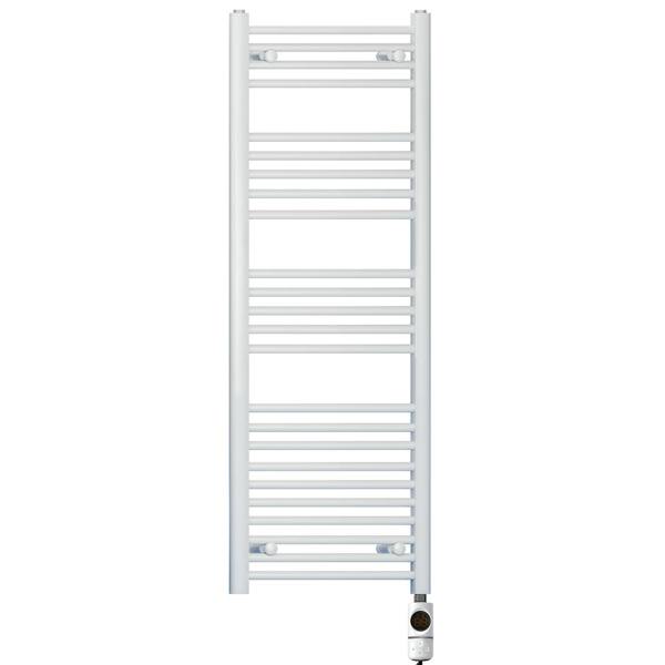 500mm-x-1400mm-White-Electric-Pre-Filled-Heated-Towel-Rail-Radiator-For-Bathroom-Thermostatic-AF-19mm-Tube
