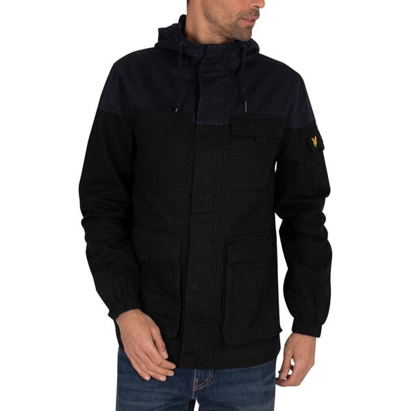 Lyle & Scott Contrast Yoke Jacket - Black