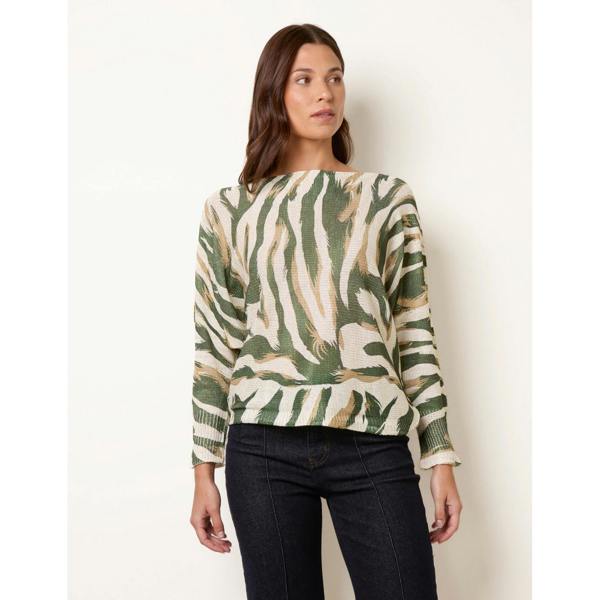 Blue Vanilla Metallic Batwing Foil Effect Jumper
