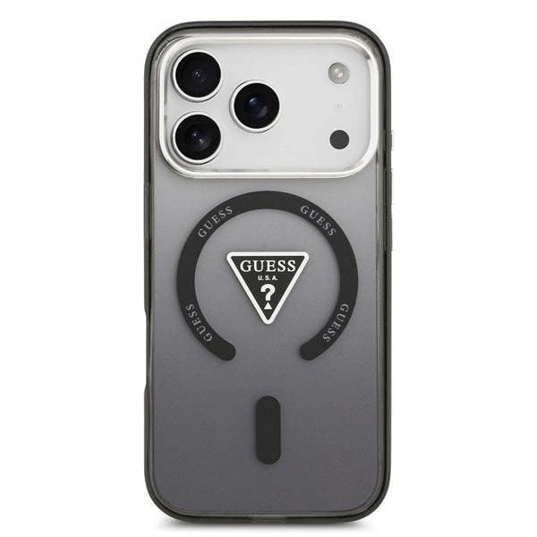 Guess IML Gradient Triangle Logo Case with MagSafe for iPhone 17 Pro 6.3" Black - GUHMP17LHGTMLCGK