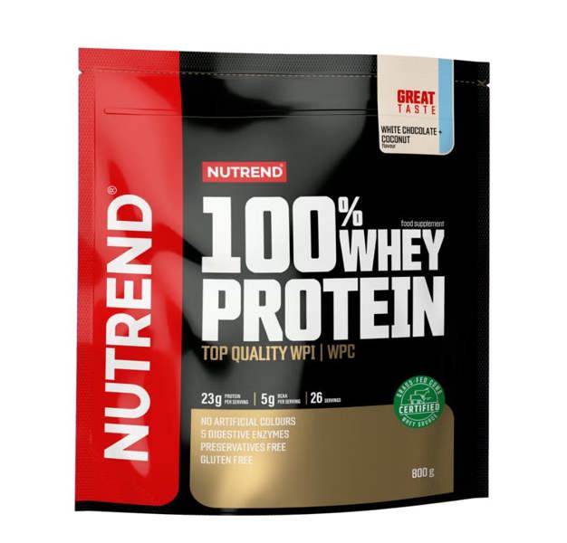 Nutrend 100% Whey Protein, White Chocolate + Coconut - 800g