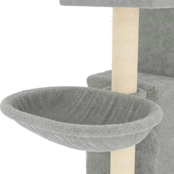 Berkfield Cat Tree with Sisal Scratching Posts Light Grey 83 cm