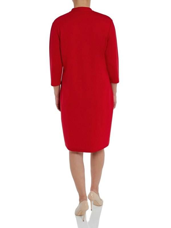 PennyPlain High Back V-neckline Dress - Red