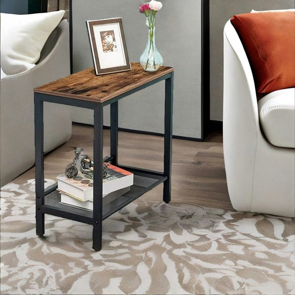 Rafaelo Mobilia Small Side Table with Flat or Slant Adjustable Shelf