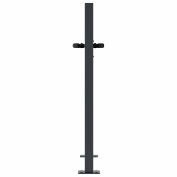 Berkfield Garden Gate Anthracite 105x105 cm Steel Tree Design