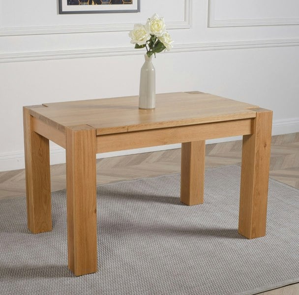 That's Furniture Kuba Chunky Solid Oak Dining Table - 125cm