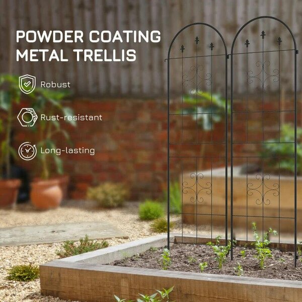 Set of Four Spiral Anchor Garden Trellis Panels