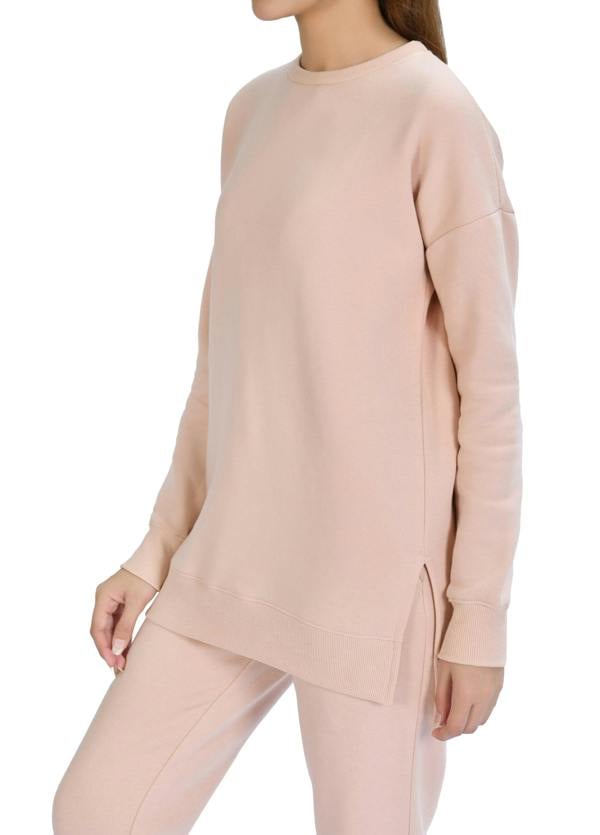 Smart Living Ladies Longline Crewneck Sweatshirt - Blush