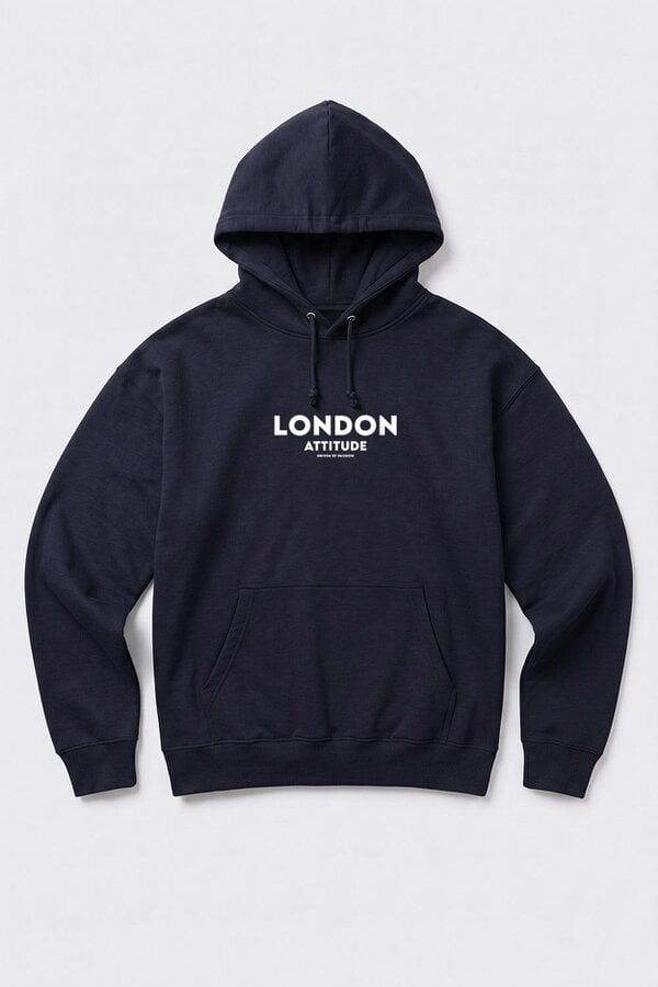 London Attitude Relaxed Fit Dragon Graphic Hoodie