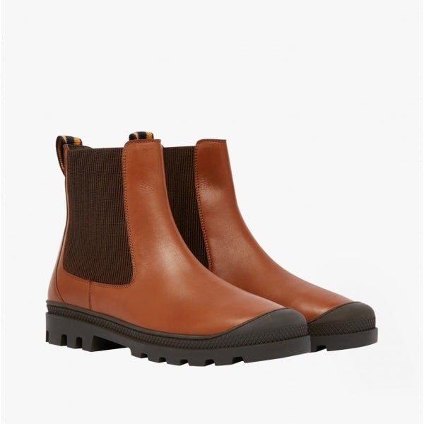 Joules CARNABY Womens Leather Chelsea Boots Tan