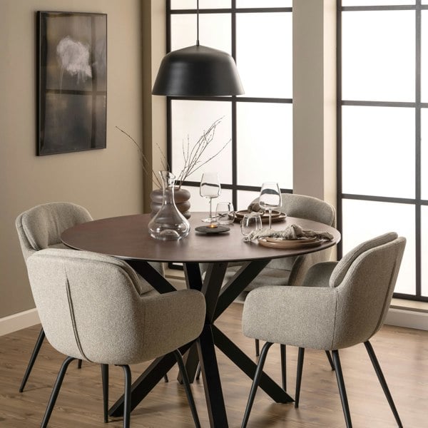 Furniture To Go Heaven Dining Table with Ceramic Rusty Brown Top