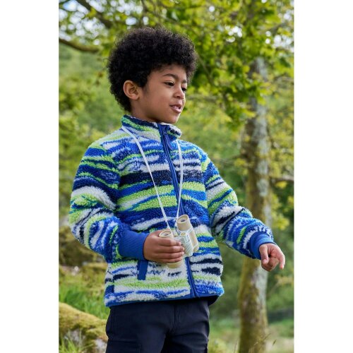 Mountain Warehouse Childrens Heron Borg Fleece Lined Jacket - Blue - Blue - 100% Polyester