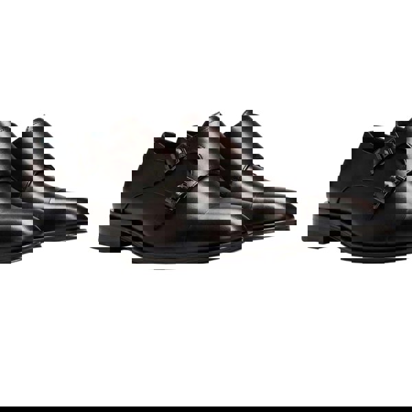 Boss Mens Derrek Leather Double Monk Strap Oxfords - Brown