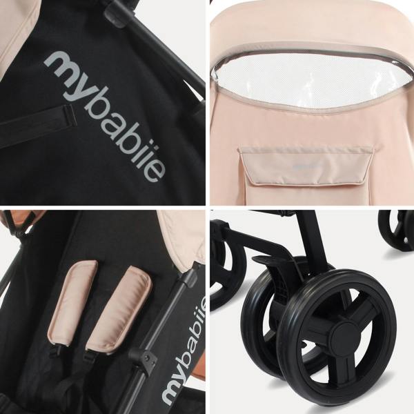 My Babiie MB01 Lightweight Stroller - Quilted Blush Pink