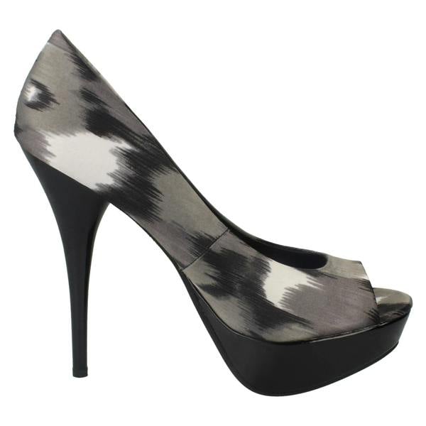 Spot On Ladies Spot On High Heel Platform Open Toe Court Shoe