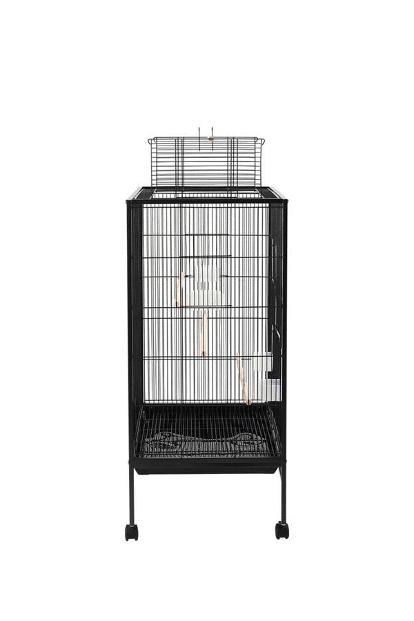 Living and Home Open Play Top Metal Pet Bird Cage with Casters
