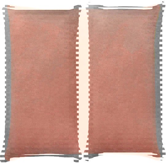 Furn Tanda Velvet Square Cushion Cover - Pink/Ochre Yellow